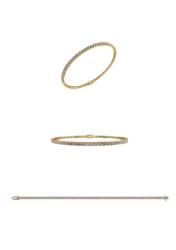 Henrik Ørsnes Design Tennis 14 Karat Guld Armbånd med Diamanter 2,03 Carat TW/SI