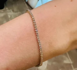 Henrik Ørsnes Design Tennis 14 Karat Guld Armbånd med Brillanter 1,60 Carat W/SI