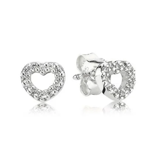 Hjerte Sterling Sølv Ørestikker fra Pandora 290528CZ