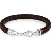 Iconic Braided Læder Herrearmbånd fra Tommy Hilfiger