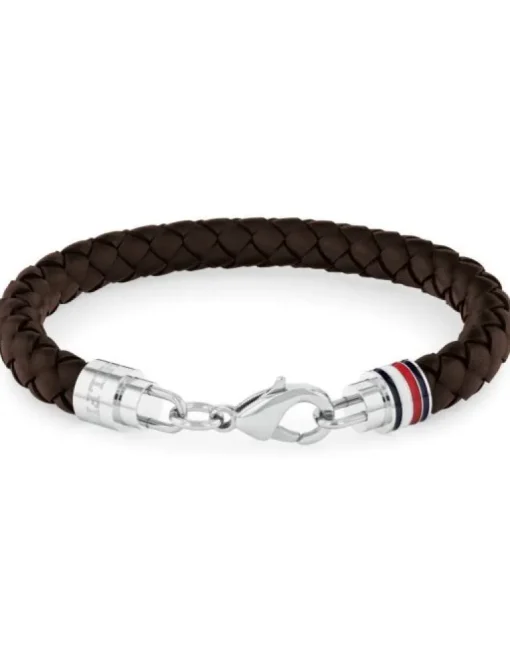 Iconic Braided Læder Herrearmbånd fra Tommy Hilfiger