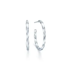 Id Fine Twist Creol Sterling Sølv Øreringe IDH001SL
