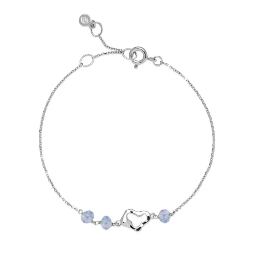 Izabel Camille Karina X Ic Sterling Sølv Armbånd med Krystalsten