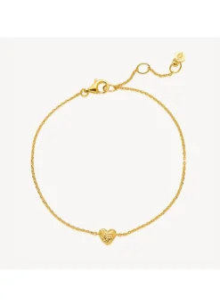 Izabel Camille Love Heart Armbånd i Forgyldt Sølv
