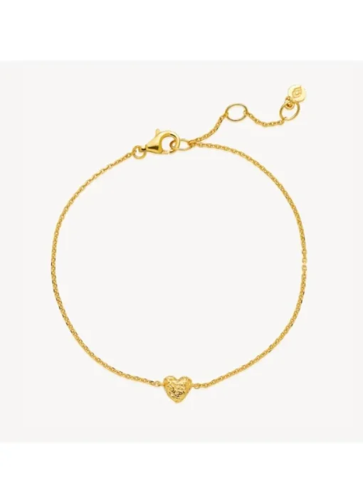 Izabel Camille Love Heart Armbånd i Forgyldt Sølv