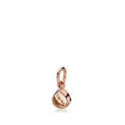 Izabel Camille Tiny Drop Forgyldt Sølv Vedhæng med Hvid Topaz