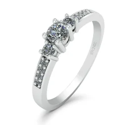 Josephine 14 Karat Hvidguld Ring fra Henrik Ørsnes Design med Diamanter 0,14 Carat W/SI