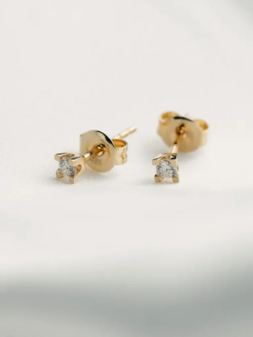 14 Karat Guld Øreringe fra Henrik Ørsnes Design med Brillanter 0,20 Carat TW/SI