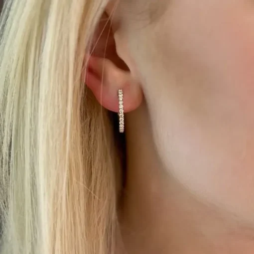 14 Karat Guld Øreringe fra Henrik Ørsnes Design med Diamanter 0,62 Carat W/SI