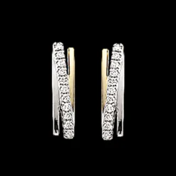 14 Karat Guld Øreringe fra Scrouples med Diamanter 0,11 Carat W/SI