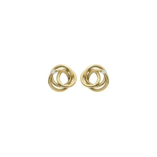 14 Karat Guld Ørestikker fra Nordahl Andersen med Diamanter 0,02 Carat W/SI