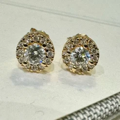 14 Karat Guld Ørestikker fra Henrik Ørsnes Design med Diamanter 0,59 Carat W/SI
