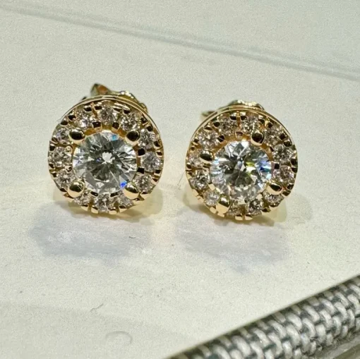 14 Karat Guld Ørestikker fra Henrik Ørsnes Design med Diamanter 0,59 Carat W/SI