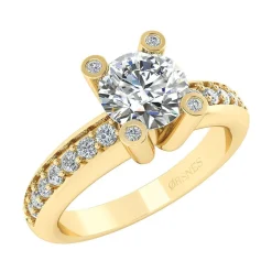 14 Karat Guld Ring fra Henrik Ørsnes Design med Diamanter 1,30 Carat W/SI