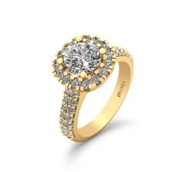 14 Karat Guld Ring fra Henrik Ørsnes Design med Diamanter 1,28 Carat TW/SI