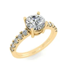 14 Karat Guld Ring fra Henrik Ørsnes Design med Brillanter 1,30 Carat W/SI