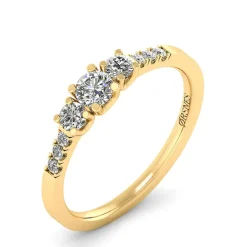 14 Karat Guld Ring fra Henrik Ørsnes Design med Brillanter 0,50 Carat W/SI