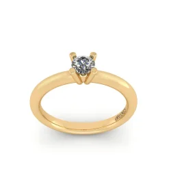 14 Karat Guld Ring fra Henrik Ørsnes Design med Brillant 0,10 Carat W/VVS