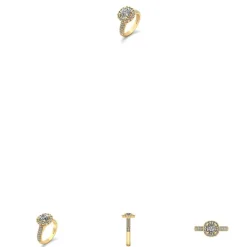 14 Karat Guld Ring fra Henrik Ørsnes Design med Diamanter 1,28 Carat TW/SI