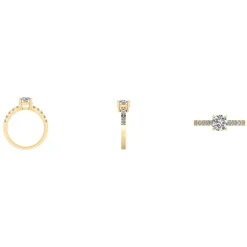 14 Karat Guld Ring fra Henrik Ørsnes Design med Brillanter 1,30 Carat W/SI