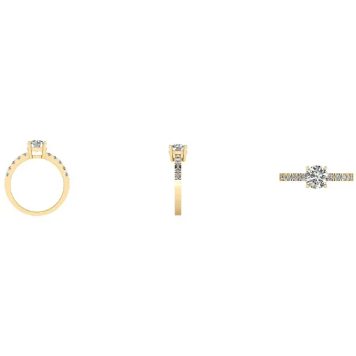 14 Karat Guld Ring fra Henrik Ørsnes Design med Brillanter 1,30 Carat W/SI