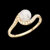 8 Karat Guld Ring fra Scrouples med Ferskvandsperle