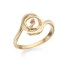 14 Karat Guld Ring fra Scrouples med Pink Safir 712765
