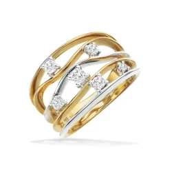 14 Karat Guld Ring fra Scrouples med Hvidguld og Diamanter 0,31 Carat H-W-SI