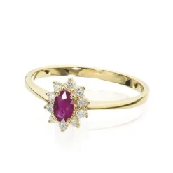 14 Karat Guld Ring fra Scrouples med Rubin 701855