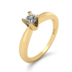 14 Karat Guld Ring fra Smykkekæden med Brillant 0,40 Carat W/SI