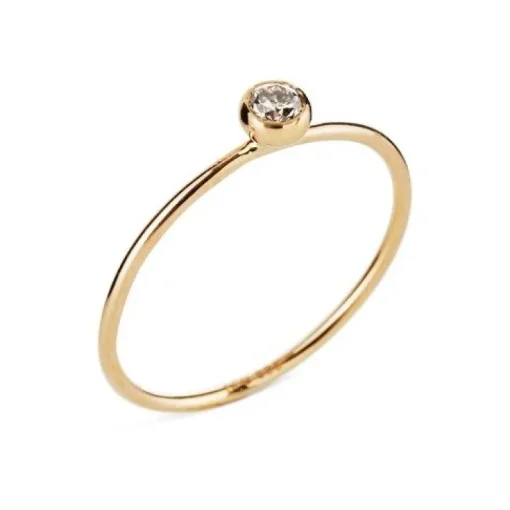 14 Karat Guld Ring fra Susanne Friis Bjørner med Brillant 0,08 Carat
