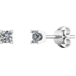 14 Karat Hvidguld Øreringe fra Smykkekæden med Brillanter 0,40 Carat TW/SI