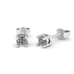 14 Karat Hvidguld Øreringe fra Henrik Ørsnes Design med Diamanter 0,20 Carat W/SI