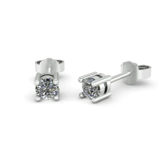 14 Karat Hvidguld Øreringe fra Henrik Ørsnes Design med Diamanter 0,20 Carat W/SI