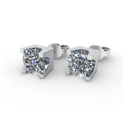 14 Karat Hvidguld Øreringe fra Henrik Ørsnes Design med Brillanter 1,00 Carat TW/SI
