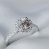 18 Karat Hvidguld Ring fra Henrik Ørsnes Design med Morganit og Diamanter 0,33 Carat TW/SI
