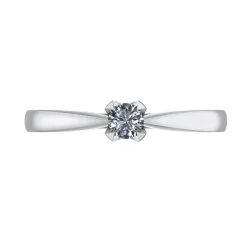 14 Karat Hvidguld Ring fra Henrik Ørsnes Design med Diamant 0,15 Carat W/SI