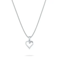 14 Karat Hvidguld Vedhæng fra Smykkekæden med Brillant 0,015 Carat W/SI