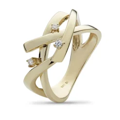 14KT GULD RING M. DIAMANTER