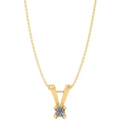 14KT GULD VEDH. M. DIAMANT 0,10 CARAT
