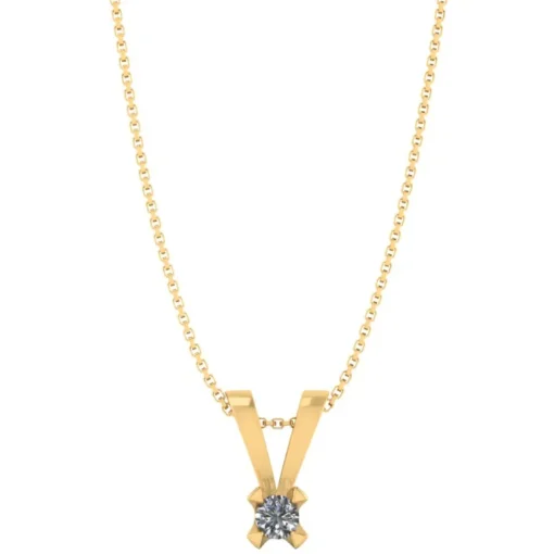 14KT GULD VEDH. M. DIAMANT 0,10 CARAT