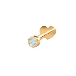 Labret Pierce52 14 Karat Guld Ørering fra Nordahl Andersen med Diamant 0,06 Carat