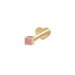 Labret Pierce52 14 Karat Guld Ørering fra Nordahl Andersen med Pink Topaz