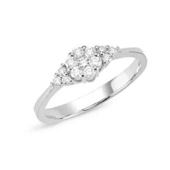 Lilja 14 Karat Hvidguld Ring fra Nuran med Diamanter 0,30 Carat W/SI
