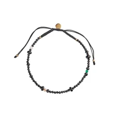 Lissé Black Dream Colors Forgyldt Sølv Armbånd fra Stine A med Sorte Ædelsten