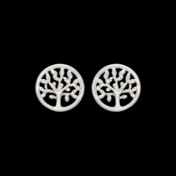 Livets Træ Rhodineret Sølv Ørestikker fra Støvring Design
