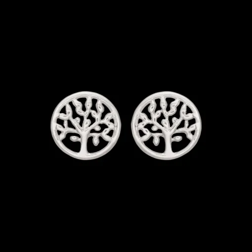 Livets Træ Rhodineret Sølv Ørestikker fra Støvring Design