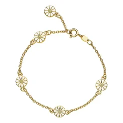 Lund Copenhagen Marguerit Armbånd i Forgyldt Sølv