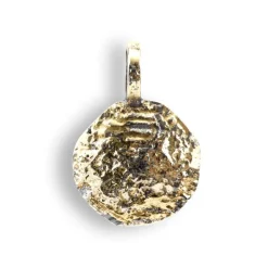 Mani Coin Sterling Sølv Vedhæng fra By Birdie med 14 Karat Guld