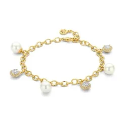 Maxine Bracelet Pearl Forgyldt Sølv Armbånd fra Spirit Icons med Ferskvandsperler